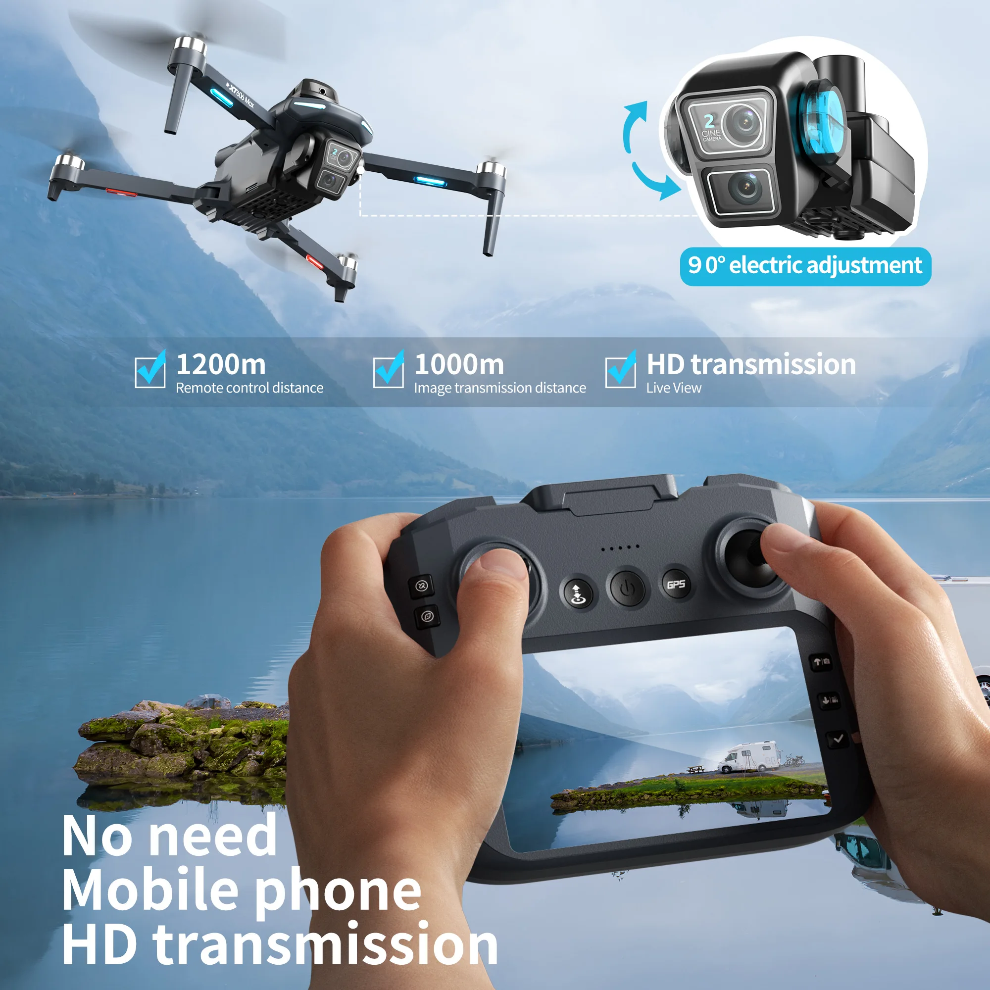 Дрон Lenovo XT606 MAX GPS с ка – обзор и цена Drone Multispectral